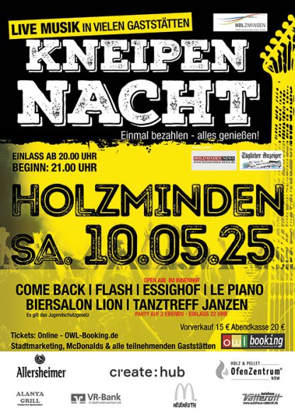 Kneipennacht Holzminden 2025