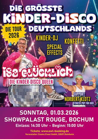 Die größte Kinderdisco Deutschlands auf Tour in Bochum