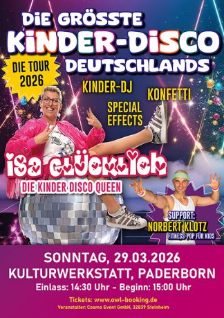 Die größte Kinderdisco Deutschlands auf Tour in Paderborn